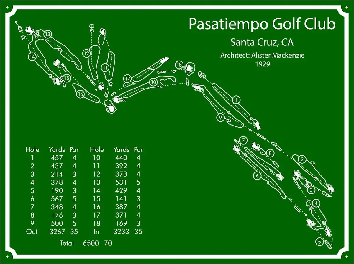 Plan Pasatiempo Golf Club