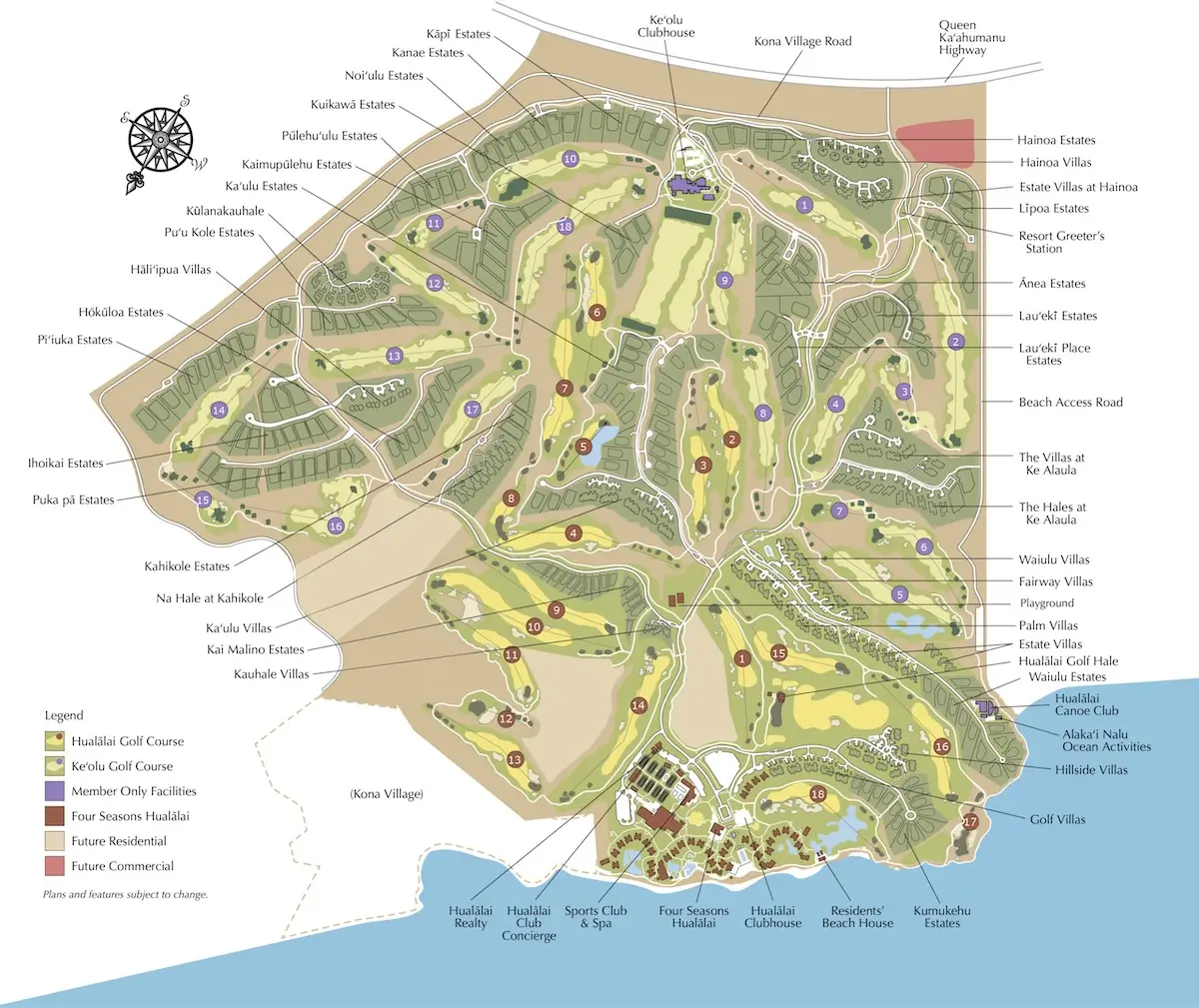 Plan Hualalai Golf Course