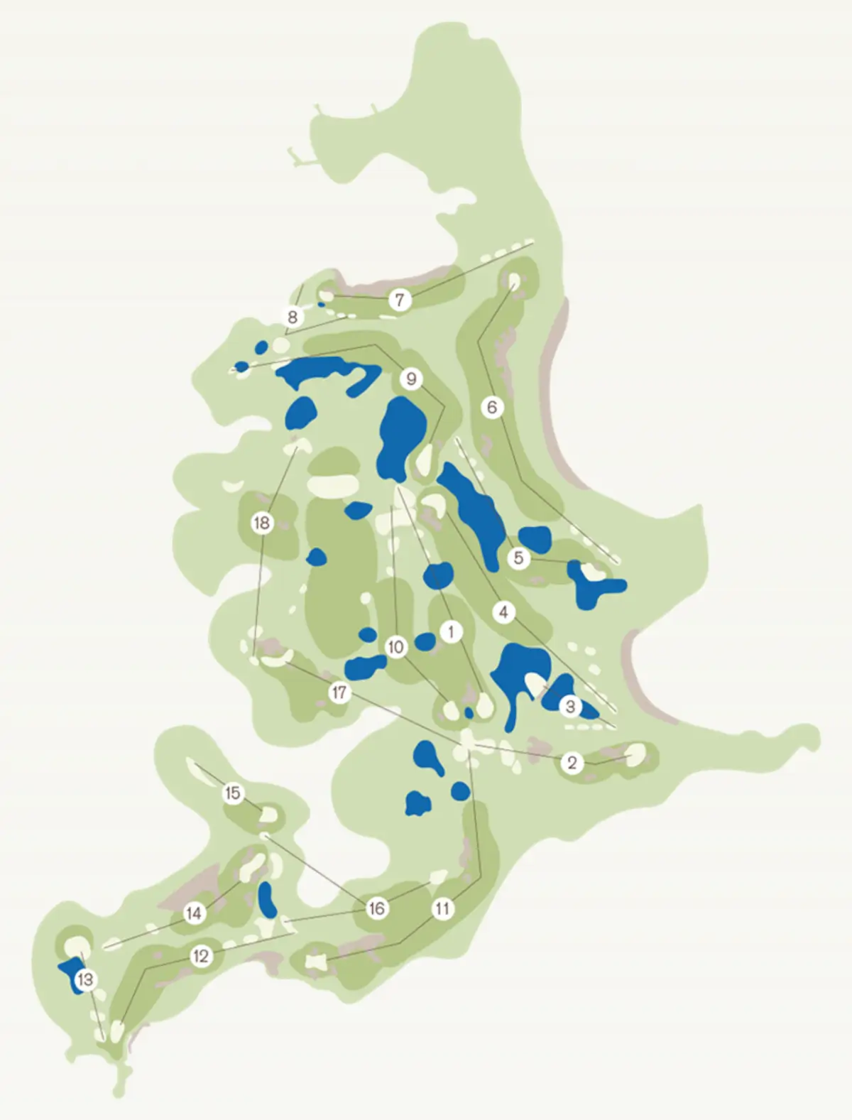 Plan Île aux Cerfs Golf Club