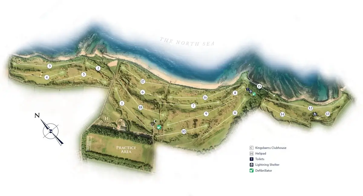 Plan Kingsbarns Golf Links